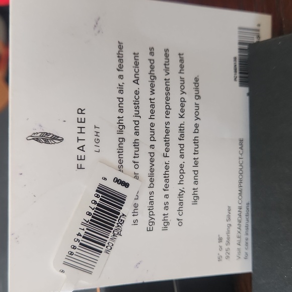 ALEX AND ANI 925S.S BEAUTIFUL 16-18IN FEATHER NECKLACE. - Picture 4 of 4